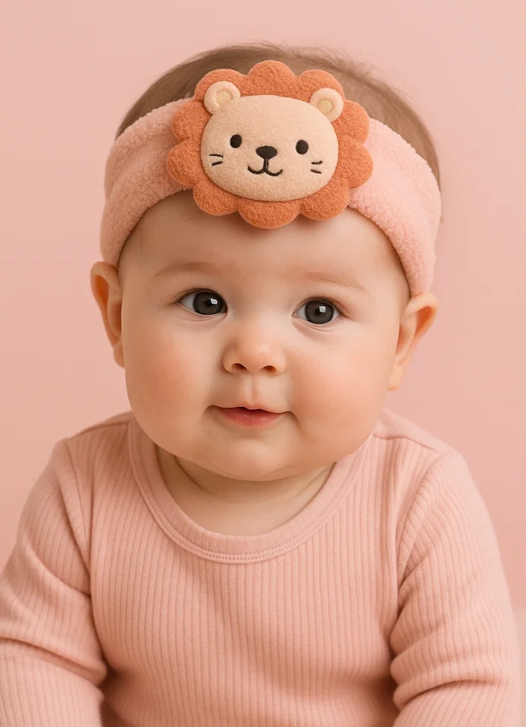 Leo Zodiac Baby Headband – Soft Plush Lion Horoscope Style